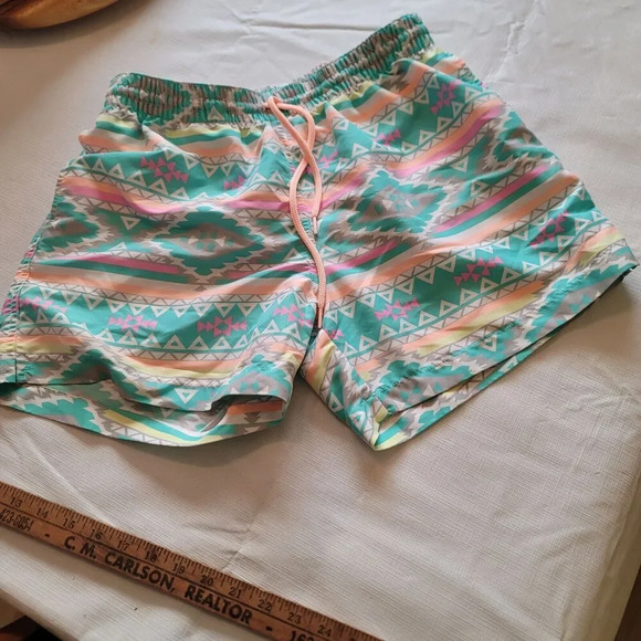 Chubbies Swim Trunks Mens Large Aztec Neon Colorful Summer Beach Swim Shorts USA - Picture 2 of 6